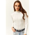 Olalook BLZ-19002398 Beyaz Kadın Bluz