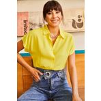 Olalook GML-19000617 Sarı Kadın Gömlek