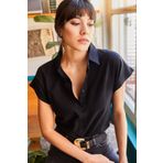Olalook GML-19000831 Siyah Kadın Gömlek