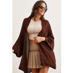 Olalook Kadın Acı Kahve Yarasa Baharlık Hırka HRK-19000057
