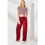 Olalook PNT-19000200 Bordo Kadın Pantolon