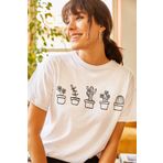 Olalook TSH-19000349 Beyaz Kadın Bluz