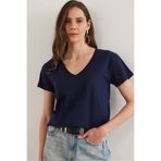 Olalook TSH-19000396 Lacivert Kadın T-Shirt