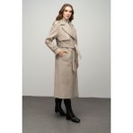 Olcay Apolet ve Pelerin Detaylı Reglan Kol Kruvaze Kaban Taş 3045 - 46
