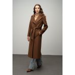 Olcay Exclusive Kaban Tütün Renkli Uzun Kol Dokuma Polyester Karışımlı Düz Desenli Kadın Tesettür 3057 - 48
