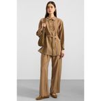 Olcay Metal Düğmeli Soft Kumaş Tunik Pantolon İkili Takım KAMEL 9397-TK