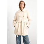 Olcay Reglan Kol Kruvaze Kısa Kaban Ekru 3150 - 40