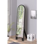 Olcayaksesuar Siyah 150X43 Cm Ayaklı Tek Kubbeli Salon Antre Çocuk Odası Banyo Wc Yatak Odası Boy Aynası