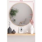 Olcayaksesuar Sonomo Dekoratif 33Cm Yuvarlak Ayna Antre Hol Koridor Duvar Aynası Salon Mutfak Banyo Wc Ofis Aynası
