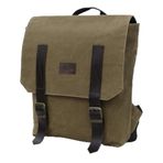 Old Cotton Cargo 7000 S Patroit Su Geçirmez Pamuk Kumaş Okul 15.6" inch Laptop MacBook Kitap Seyahat Günlük Kampüs Kamp Sırt Çantası (Kahve)