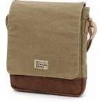Old Cotton Cargo 7112 Western Kahverengi Suya Dayanıklı Mumlu Kanvas Postacı Okul Çapraz Askılı Omuz Vintage Laptop Çantası - Açık Kahverengi - Camel