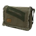 Old Cotton Cargo 7136 Vintage Günlük Omuz Postacı Kanvas Okul 14 inch Laptop Çantası (Yeşil)