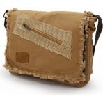 Old Cotton Cargo 7136M Camel Sarı Deve Tüyü Günlük Omuz Postacı Pamuk Kanvas Okul Seyahat Çantası