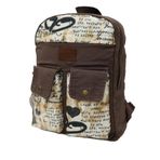 Old Cotton Cargo 7224 Bendigo Antrasit Sırt Okul Seyahat 15.6 inç inch Laptop Günlük Notebook Pamuk Kanvas Kumaş Çanta (Kahverengi)