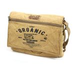 Old Cotton Cargo 8128 Mulater Salaş Kanvas Omuz Postacı Laptop Okul Seyahat Günlük Outdoor Vintage Yıkamalı Pamuk Kumaş Çanta (Camel)