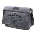Old Cotton Cargo 8128 Mulater Salaş Kanvas Omuz Postacı Laptop Okul Seyahat Günlük Outdoor Vintage Yıkamalı Pamuk Kumaş Çanta (Gri)