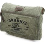 Old Cotton Cargo 8128 Mulater Salaş Kanvas Omuz Postacı Laptop Okul Seyahat Günlük Outdoor Vintage Yıkamalı Pamuk Kumaş Çanta (Haki)