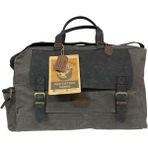 Old Cotton Cargo Astarlı Su Geçirmez Vintage Kanvas Deri Salaş Seyahat Çantası 7116-OLDCOTTON - 000-Siyah