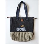 Old Cotton Cargo Denim/Kot Kumaş Bohem Omuz Çantası – Angelica (Mavi)