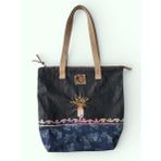 Old Cotton Cargo Denim/Kot Kumaş Bohem Omuz Çantası – Angelica (Pembe)