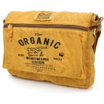 Old Cotton Cargo Old Cotton 8128 Salaş Kanvas Hardal Omuz Postacı Laptop Okul Seyahat Günlük Vintage Pamuk Çanta - Koyu Hardal