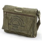 Old Cotton Cargo Old Cotton 8128 Salaş Kanvas Omuz Postacı Yeşil Laptop Okul Seyahat Günlük Vintage Pamuk Kumaş Çanta - Asker Yeşili