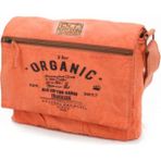Old Cotton Cargo Salaş Kanvas Omuz Postacı Truncu Oranj Laptop Okul Seyahat Günlük Vintage Çanta - Açık Turuncu