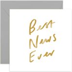 Old English Company Co. Best News Ever Kartı - Altın Folyo | Tebrikler, Tebrikler, Tebrikler, Tebrikler, Tebrikler, Sınavlar, Yeni İş | İçi Boş ve Zarf Dahildir