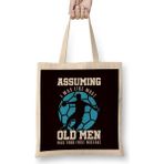 Old Man Handball Player Handballer Ball Sports Coach Court Bez Çanta Uzun Saplı - Açık Bej - 40 X 40
