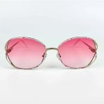 Old Space Vintage Vintage Güneş Gözlüğü – 1970S Retro Pembe Desenli Metal Çerçeve & Pembe Degrade Camlı Gözlük OSV665