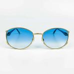 Old Space Vintage Vintage Güneş Gözlüğü – 1980 Retro Gold Metal Çerçeve & Mavi Degrade Camlı Gözlük OSV667
