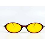 Old Space Vintage Vintage Güneş Gözlüğü – 1990 Retro Kırmızı Kemik Çerçeve & Sarı Polarize Camlı Gözlük OSV622