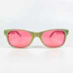 Old Space Vintage Vintage Güneş Gözlüğü – 1990 Retro Mint Kemik Çerçeve & Pembe Polarize Camlı Gözlük OSV687