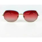 Old Space Vintage Vintage Güneş Gözlüğü – 80'ler Retro – Gold Metal Çerçeve, Kızıl Degrade Polarize Cam