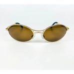Old Space Vintage Vintage Güneş Gözlüğü – 90’lar Retro – Gold Metal Çerçeve, Kahverengi Cam