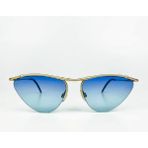 Old Space Vintage Vintage Güneş Gözlüğü – 90'lar Retro – Gold Metal Çerçeve, Mor-Mavi Degrade Cam