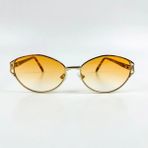 Old Space Vintage Vintage Güneş Gözlüğü – 90’lar Retro Gözlük – Gold Metal Çerçeve, Turuncu Degrade Cam