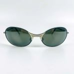 Old Space Vintage Vintage Güneş Gözlüğü – 90’lar Retro Gözlük – Metal Çerçeve, Gri Aynalı Cam