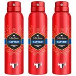Old Spice Captain 3x150 ml Sprey Deodorant