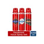Old Spice Erkek Deodorant Sprey Seti : Captain 150ml, Whitewater 150 ml, bearglove 150 ml