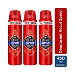 Old Spice Erkek Sprey Vücut Deodorantı 150 ml 3lü Paket - Option-1
