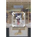 Old Style Süslemeler Ve 8 Mart Kadınlar Günü Kutlu Olsun Yazısı Cam Vitrin Stickerı 60cm (Beyaz)