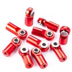 OLDDO 10 Pcs M2.5 Pivot Link Rod End Balls Joint Head For RC Car Crawler Boat Airplane Helicopter Models Upgrade Part(Red)