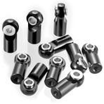 OLDDO 10 Pcs M2 Pivot Link Rod End Balls Joint Head For RC Car Crawler Boat Airplane Helicopter Models Upgrade Parts(Black)