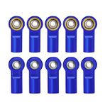 OLDDO 10/20Pcs M4 Link Rod Ends Ball Heads Axial SCX10 D90 Fit For Tamiya CC01 1/10 RC Crawler Car Truck Model Parts(Blue 10pcs)