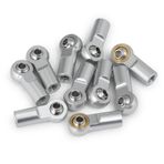 OLDDO 10/20Pcs M4 Link Rod Ends Ball Heads Axial SCX10 D90 Fit For Tamiya CC01 1/10 RC Crawler Car Truck Model Parts(Sliver 10pcs)