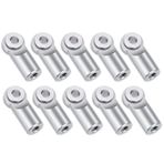 OLDDO 10Pcs M2.5 * 15mm Steering Link Rod Ball Head Joint Ends For RC Car Boat Airplane Helicopter Model Parts(Silver)