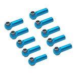 OLDDO 10Pcs M2.5 Link Rod Tie Rod End Ball Joint Fit For Wltoys A959 12428 144001 For WPL C14 C24 MN D90 MN99S RC Car Upgrades Parts(Blue)