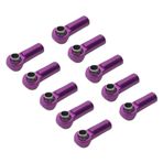 OLDDO 10Pcs M2.5 Link Rod Tie Rod End Ball Joint Fit For Wltoys A959 12428 144001 For WPL C14 C24 MN D90 MN99S RC Car Upgrades Parts(Purple)
