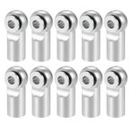 OLDDO 10Pcs M2 Steering Link Rod Ball Head Joint Ends For RC Car Boat Airplane Helicopter Model Upgrade Parts(Silver)